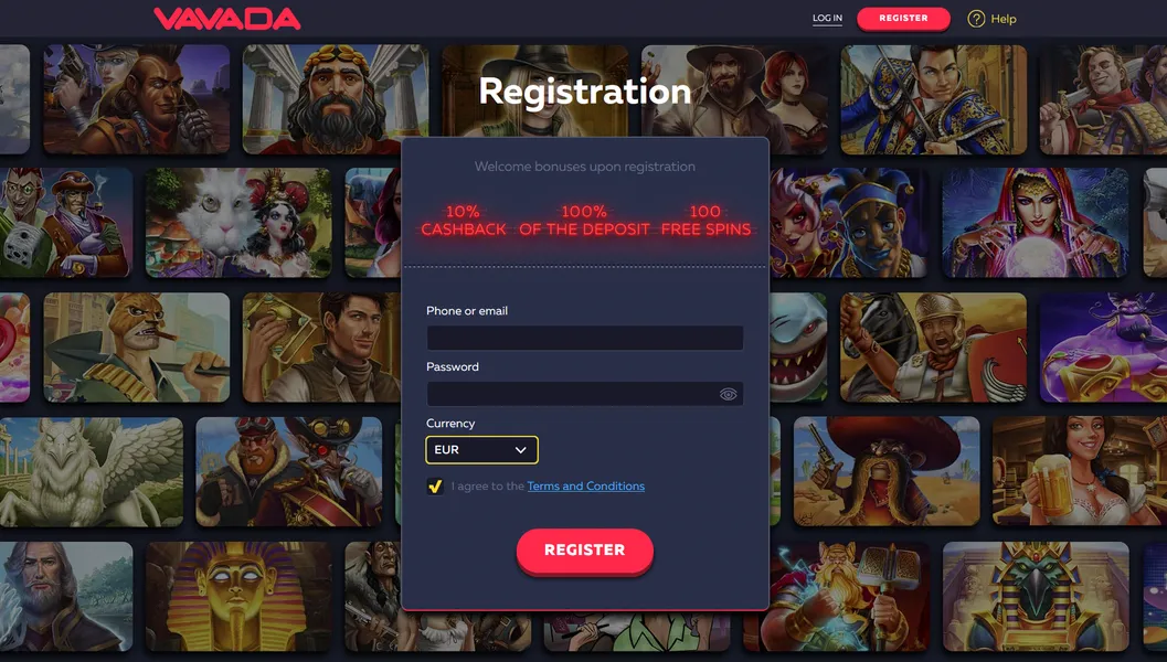 Kā notiek Vavada reģistrācija